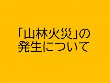 「山林火災」の発生について：画像